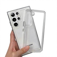 Coque de téléphone Samsung S26 Space, S25 Ultra, épaisse, résistante aux chocs, en TPU + acrylique transparent, avec surface miroir évidée