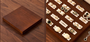 Caja de Exhibición de Anillos de Madera Al por Mayor, Soporte de Exhibición de Joyas, Bandeja de Exhibición de Madera, Soporte para Pendientes con Ranuras, Organizador - Product Image 6
