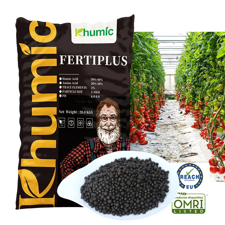 "Khumic-fertiplus" amino npk asam humic pupuk senyawa organik asam fulvic bola mengkilap amino untuk tanaman
