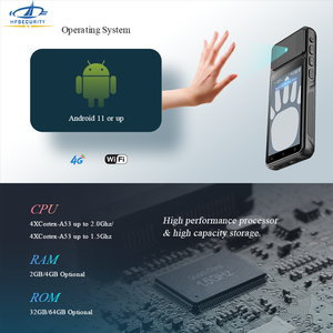 Lecteur de scanner de veine palmaire et de reconnaissance faciale portable 4G HFSecurity PVR15, tablette PVR, terminal de <span class=keywords><strong>paiement</strong></span>, carte, code QR, tablette mobile, pointage des présences - Product Image 3