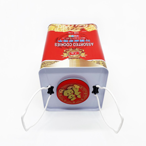 Boîte rectangulaire en fer blanc de 2 kg pour aliments, avec impression offset et couvercle à vis, idéale pour bonbons, chocolats, aliments pour animaux et biscuits - Product Image 5