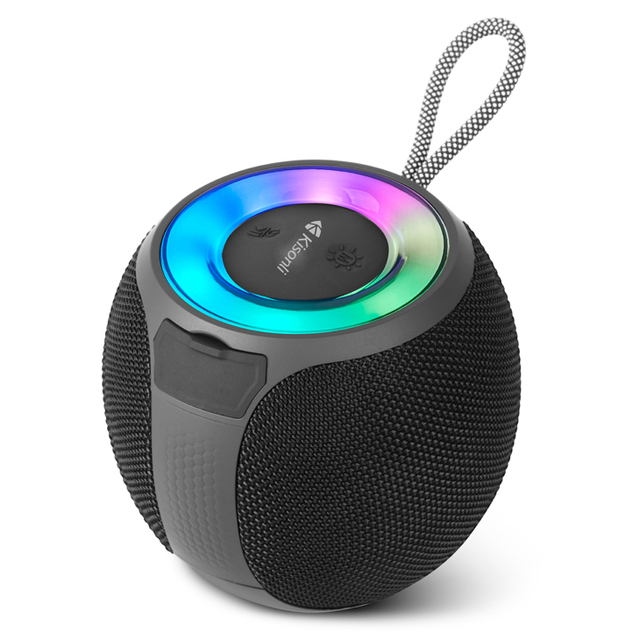 Portable for Bluetooth Wireless Speaker with RGB LED Colorful Light Mini Surround Sound Design Battery Operated Plastic Cabinet