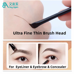 Brocha de Maquillaje Individual de Marca Propia Plana <span class=keywords><strong>para</strong></span> Delineador de Ojos Cejas y <span class=keywords><strong>Corrector</strong></span> Brocha Plana Angular Ultra Fina <span class=keywords><strong>para</strong></span> Delineador - Product Image 2