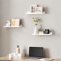 Étagères murales flottantes en bois de haute qualité, étagère murale blanche pour la décoration de la maison, présentoir de livres