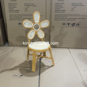 Silla Infantil de Ratán Hecha a Mano al por Mayor, Diseño de Alquiler de Sillas Tejidas Naturales para Niños, para Fiestas, Bodas y Eventos - Product Image 1