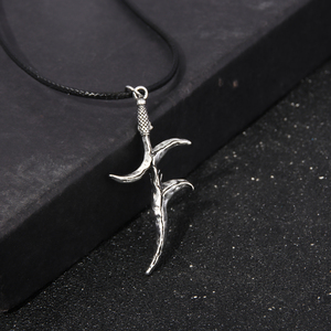 <span class=keywords><strong>Collana</strong></span> in Metallo all'Ingrosso, Ciondolo alla Moda per Ragazzi con Pendente a Forma di Coltello Nero Melina - Product Image 3