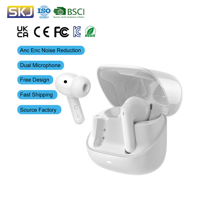 40dB Anc Enc Noise Cancelling Earbuds Tws Earbuds Earphones Wireless Bluetooth 5.3 Headphones with Dual Microphones