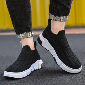 Chaussures de sport décontractées pour hommes, noires et blanches, à bas prix, respirantes, pour toutes les saisons, chaussures de skate - Product Image 5