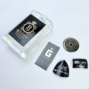 2024 Hot thiết kế 3D dập nổi nhãn tùy chỉnh dập nổi nhôm chai kim loại Sticker nhãn rượu vang - Product Image 5