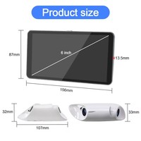 Système d'alarme d'angle mort IA SJS SJ-A66S avec écran tactile 6 pouces, double caméra latérale 1280x720, enregistreur de boucle de conduite et moniteur GPS