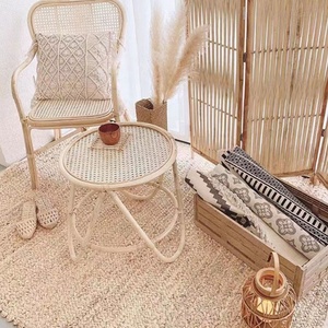 Een hoogwaardig rotan mesh webbing in semi-gebleekte en natuurlijke kleur rotan riet webbing rol voor huisdecoratie - Product Image 2
