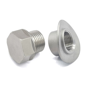 Saddle-Style M18x1.5 Weld Bung & Plug Set | Stainless Steel Nut + Nickel-Plated Steel Plug for Exhaust Systems - Product Image 4