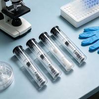Seringue en verre avec tube plastique de protection 1 ml, outil de dosage à raccord Luer Lock pour huile végétale