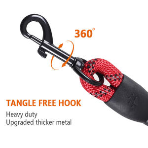 Correa de perro de lujo JF en rosa, nuevo estilo, cuerda de nailon resistente sin tirones con cómodo patrón de impresión de mango acolchado para entrenamiento - Product Image 3