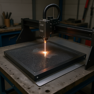 Mesa de Trabajo Tipo Panal de Abeja, Placa de Aluminio 17.32 X 17.32 X 0.87, Protector de Cama para Máquina de Corte Láser CO2, para Chapa Metálica y Madera - Product Image 2