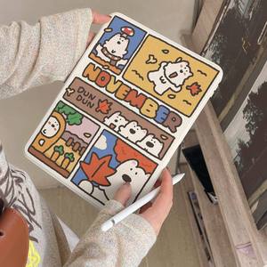 Funda para <span class=keywords><strong>iPad</strong></span> con diseño de cachorro y hoja de arce de dibujos animados, con ranura para lápiz y soporte giratorio, para <span class=keywords><strong>iPad</strong></span> Pro 11/Air 12.9/Mini 6 - Product Image 5