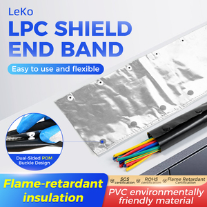 <span class=keywords><strong>Manchon</strong></span> <span class=keywords><strong>de</strong></span> câble <span class=keywords><strong>de</strong></span> protection EMI en <span class=keywords><strong>PVC</strong></span> UL94-V0, protection RFI, attache à bouton-pression, pour dispositifs médicaux, bras robotiques, flexible et conducteur - Product Image 1