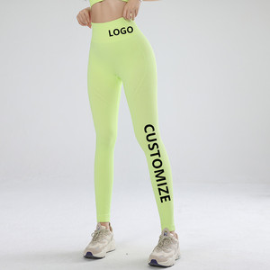 Campioni gratuiti spedizione veloce Stock pronto Plus Size Leggings a coste senza cuciture Scrunch Bum di alta qualità - Product Image 6