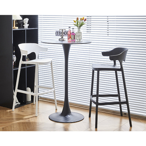 Plastic Bar Chair High <strong>Stools</strong> <strong>for</strong> Home Hotel Outdoor <strong>Garden</strong> Chairs with Backrest Durable Stackable Restaurant Cafe Chair - Product Image 4