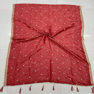 Gold Crush Embroidered Dupatta Elegant <b>Scarf</b> and Shawl - Product Image 3