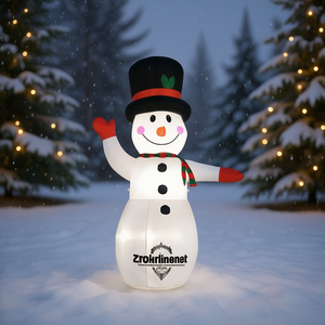 Zrohrlinanat Christmas <b>Snowman</b> Inflatable <b>Outdoor</b> Holiday Yard Decoration PVC 6ft <b>Lighted</b> Decor - Product Image 2
