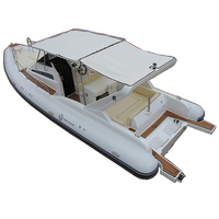 Bateau de patrouille RIB 960 à coque rigide haute vitesse de 29 pieds certifié CE, coque en fibre de verre, bateau pneumatique sportif en Hypalon/PVC, T-Top, plongeur