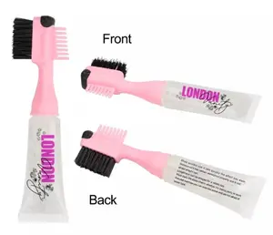 10ml mini edge control brush hot sale baby hair edge control gel private label 3-in-1 baby hair edge pro brush comb gel