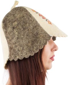 2023 Produit le plus vendu en russe Banya Hat Chapeaux de sauna en feutre de laine pour sauna finlandais-Chapeau de maison de bain - Product Image 5