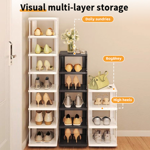 5/6-Tier Small <strong>Shoe</strong> Rack, <strong>Vertical</strong> Narrow Stackable Organizer Efficient <strong>Shoe</strong> <strong>Storage</strong> for Entryway and Small Spaces - Product Image 4