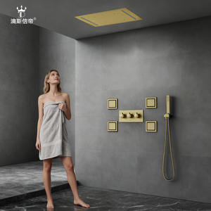 Ensemble de douche multifonctionnel en acier inoxydable pour la maison avec écran de bain chaud et froid, pomme de douche de salle de bain encastrée - Product Image 6