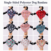Bandanas pour chiens personnalisées en polyester doux, accessoires pour animaux de compagnie, idéales pour anniversaires et Noël, vente en gros