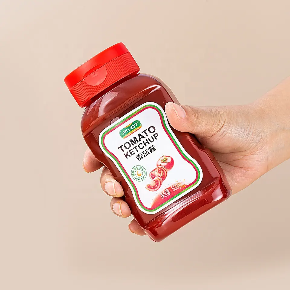 Fornitura BBQ 10oz 308ml di pomodoro popolare ketchup spremere bottiglie di salsa di pepe di plastica