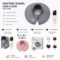 Châle chauffant électrique pour épaules et cou, compresse chaude, physiothérapie, soulagement de la douleur, 6 niveaux, minuterie, lavable