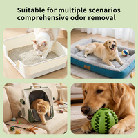 Spray Désodorisant Éliminateur d'Odeurs pour Animaux de Compagnie OEM, Rafraîchisseur d'Ambiance, Élimination des Odeurs d'Urine, Gardénia 200ml pour Chiens et Chats