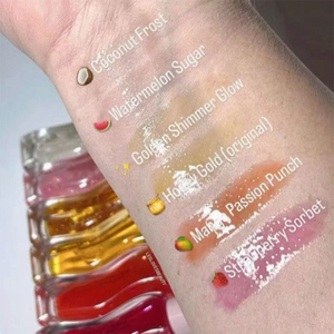 Huile à lèvres hydratante au miel et à la noix de coco, label privé, végane, effet repulpant, brillant, tubes d'huile à lèvres personnalisés avec boîte et logo - Product Image 2