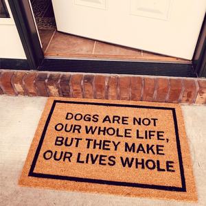 Tapis de porte en fibre de coco pour chien, bienvenue aux personnes tolérant les chiens - Product Image 5