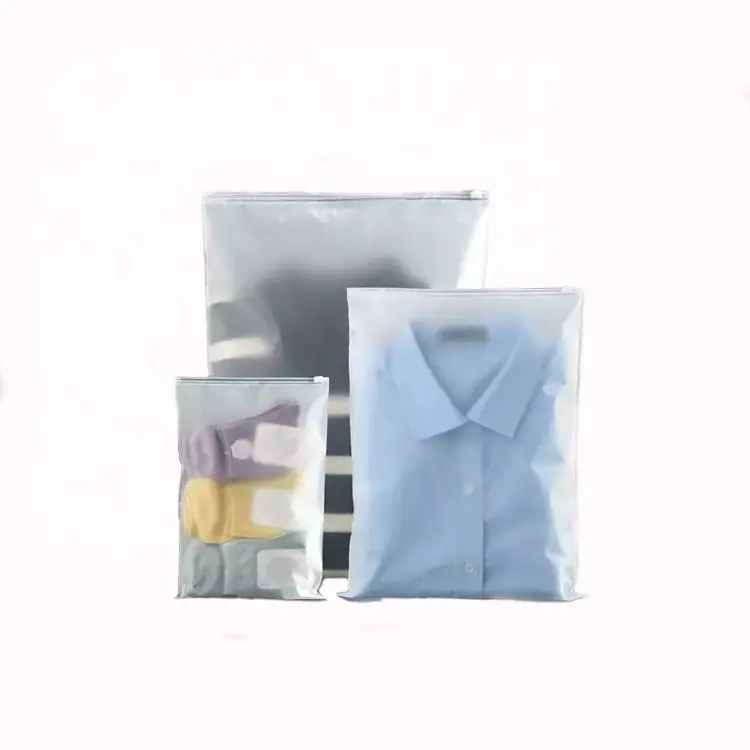 Fabrikdirektverkauf individuelle Verpackung Kleidung kunststoff mattierter Reißverschluss-Polybeutel zur Verpackung von Kleidung