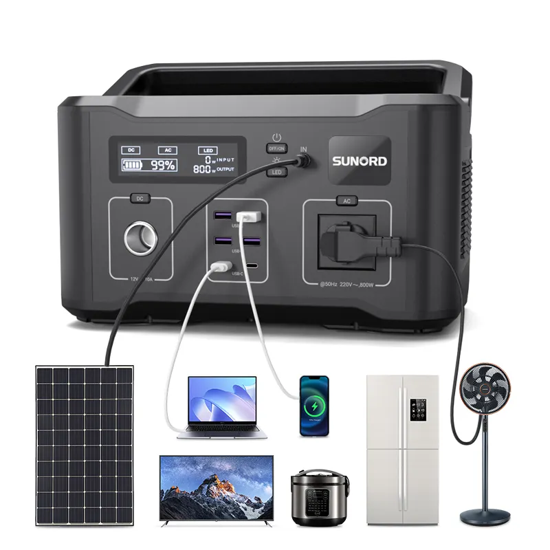 Centrale électrique portable 1000W 2kW générateur solaire prise ca/cc source d'alimentation de camping en plein air alimentation de secours