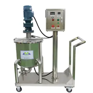 50L high quality full automatic 316 stainless steel electrical heating cosmetic cream mixer with ABB moter