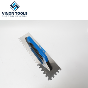 Manche de truelle crantée en pvc, truelle de plâtre, truelle à fentes professionnelle en acier inoxydable avec outils en vinyle en bois Jumbo de 280x115mm CN;SHG - Product Image 5