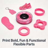 Filament d'impression 3D flexible Perfuture 1,75 mm TPU 95A multicolore, bobine de 1 kg, provenant du Guangdong, pour le prototypage