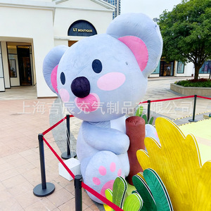 ตุ๊กตาแพนด้าแดงเป่าลมพร้อมแอปเปิ้ล ของตกแต่งกลางแจ้งสำหรับงานอีเว้นท์และโปรโมชั่น - Product Image 2