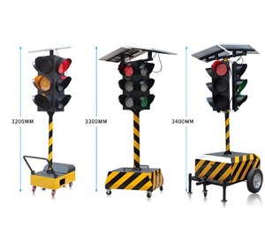 Semáforos Solares LED con Trípode, Sistema de Señalización Portátil para Control de Tráfico Temporal en Obras Viales - Product Image 5