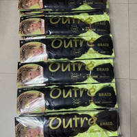 Cheveux à tresser Premium ultra YAKI Braid Outr de 82 pouces, 165 g, texture plus épaisse, sans nœuds, brossable, pour usage à l'eau chaude, Ghana