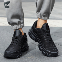 Chaussures de sport décontractées pour hommes, haute qualité, avec coussin d'air, tissage volant, résistantes à l'usure, à lacets, rehaussantes, tendance transfrontalière