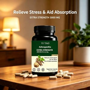Ashwagandha haute puissance 3000mg 60 capsules végétariennes Complément alimentaire naturel pour adultes pour soulager le stress et réguler l'humeur - Product Image 2