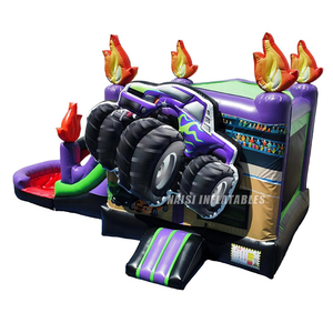 Structure gonflable 26 pieds Monster Combo Pelle Excavatrice pour garçons, avec toboggan aquatique et zone de saut, idéale pour fêtes d'anniversaire, <span class=keywords><strong>à</strong></span> <span class=keywords><strong>vendre</strong></span> - Product Image 4