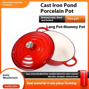 Olla Clásica Multifuncional para Sopa y Guisos, <span class=keywords><strong>de</strong></span> Hierro Fundido Esmaltado, con Superficie <span class=keywords><strong>Antiadherente</strong></span> - Product Image 3