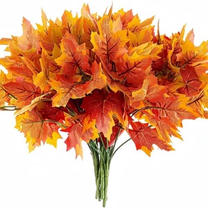 Nhân Tạo <span class=keywords><strong>Maple</strong></span> Lá 7 Chi Nhánh Mùa Thu Giả Lá Thân Cây Mùa Thu Lá Cho Lễ Tạ Ơn Lễ Hội Bảng Centerpieces Trang Trí Nội Thất - Product Image 1