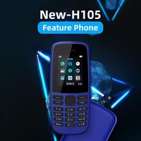 Téléphone Portable Débloqué d'Usine GSM Bar Mobile Cellulaire Original 106 (2019) Double SIM Téléphone Mobile Débloqué 2G Téléphone Portable Pas Cher